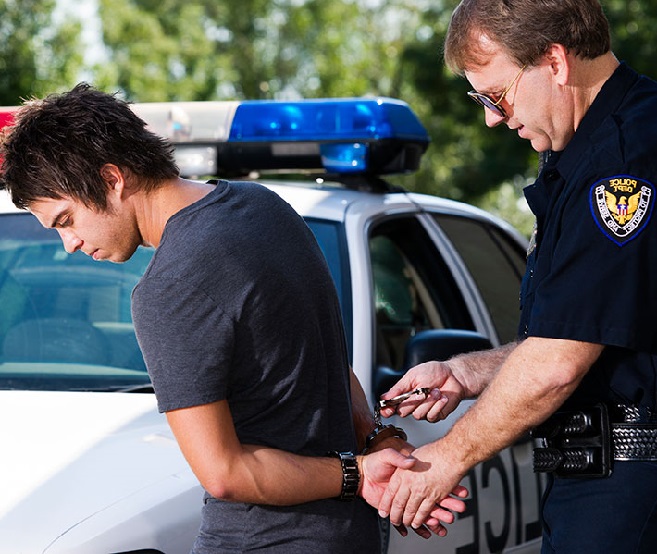 Teenager Being Arrested