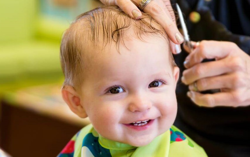 cutting baby hair